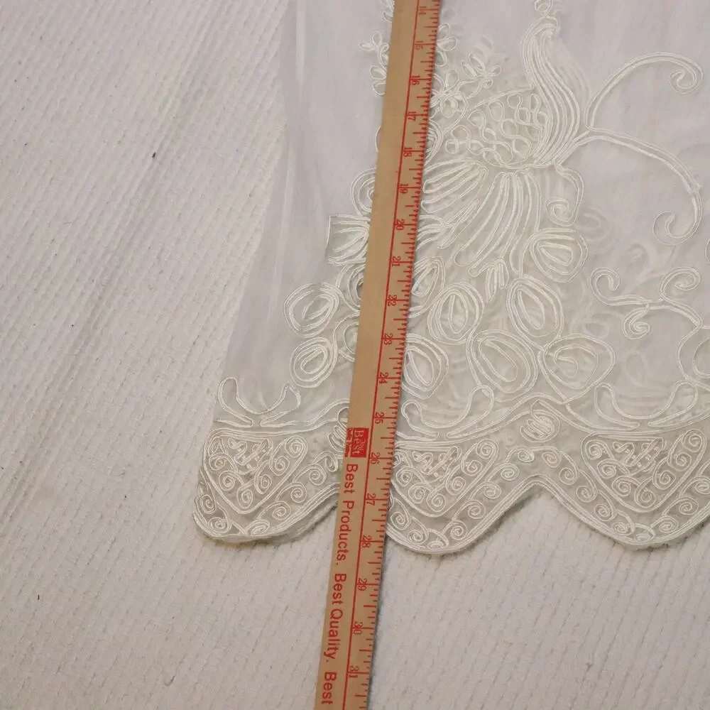 Peacock Lace Sheer Long Tank Top – Size L‎